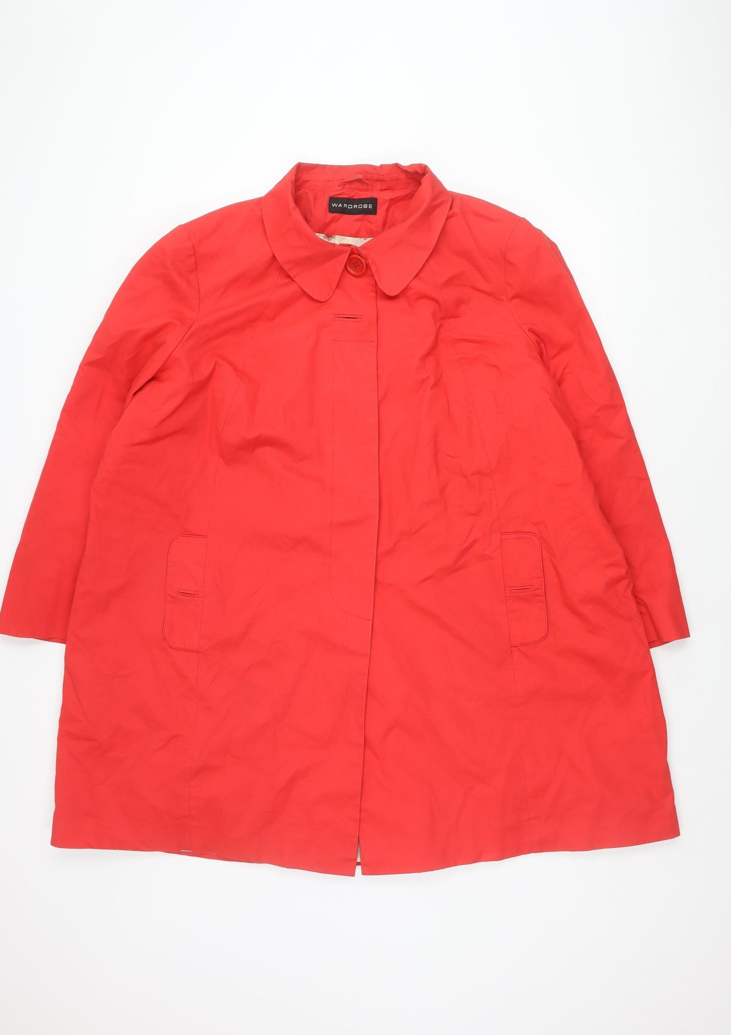 Wardrobe Women's Red Cotton Buttoned Coat Size 26
