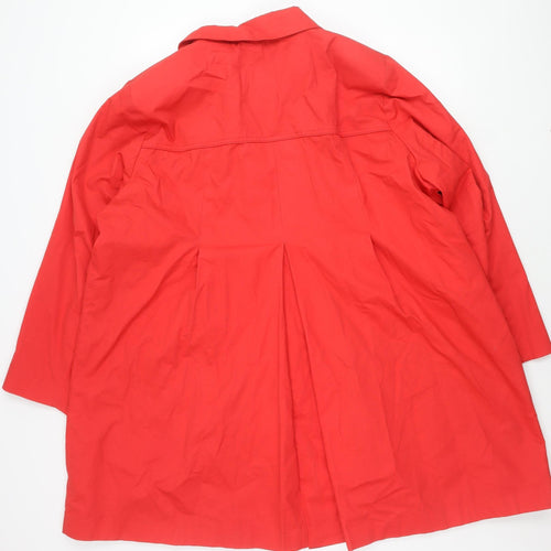 Wardrobe Women's Red Cotton Buttoned Coat Size 26