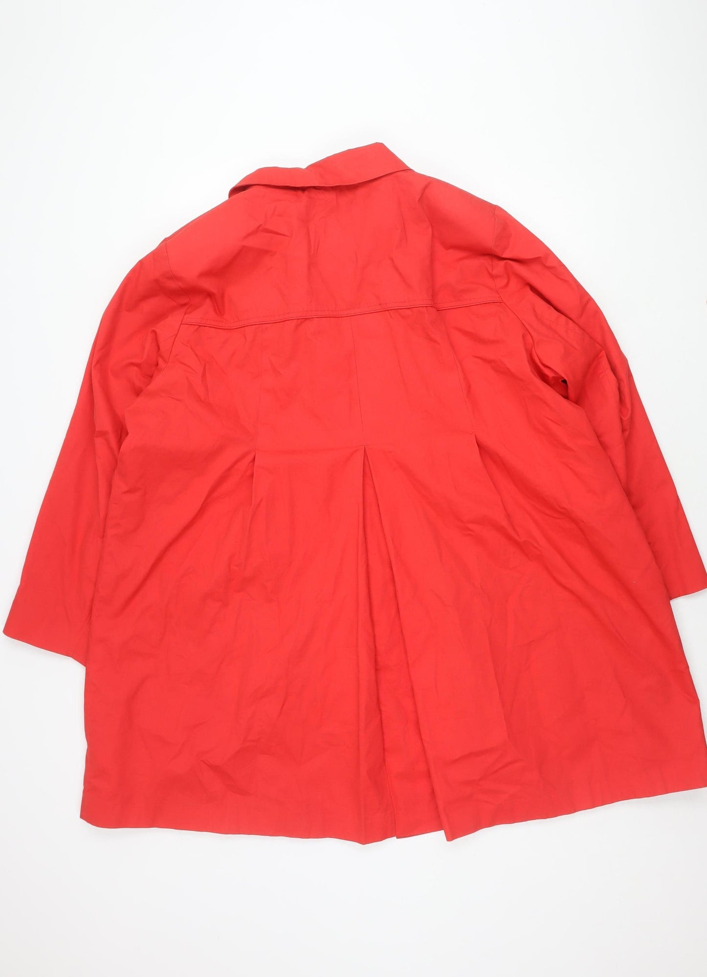 Wardrobe Women's Red Cotton Buttoned Coat Size 26