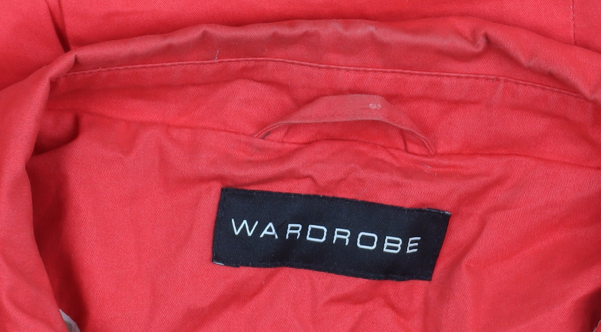 Wardrobe Women's Red Cotton Buttoned Coat Size 26