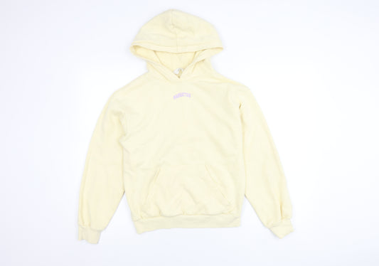 H&M Girls Ivory Pullover Hoodie 12-13 Years - Casual Comfort