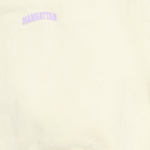 H&M Girls Ivory Pullover Hoodie 12-13 Years - Casual Comfort