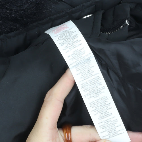 Boohoo Women's Black Puffer Jacket Size 14 - Winter Essential
