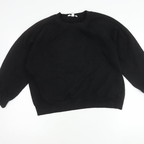 H&M Unisex Black Cotton Sweatshirt M