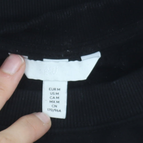 H&M Unisex Black Cotton Sweatshirt M