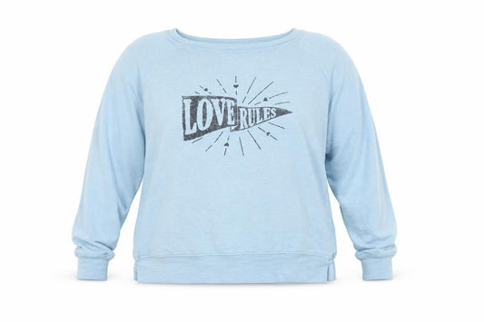 Front view of Marks & Spencer Women's Blue Graphic Sweatshirt, size 16