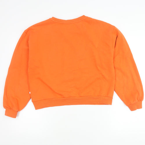 Nümph Women's Orange Pullover Sweatshirt S Casual