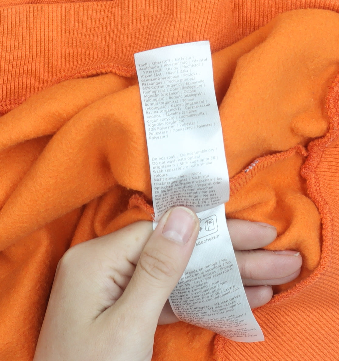 Nümph Women's Orange Pullover Sweatshirt S Casual