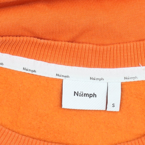 Nümph Women's Orange Pullover Sweatshirt S Casual