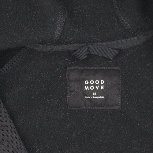 Marks and Spencer Women's Black Hooded Zip Jacket Size 18