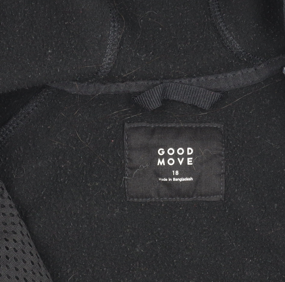 Marks and Spencer Women's Black Hooded Zip Jacket Size 18