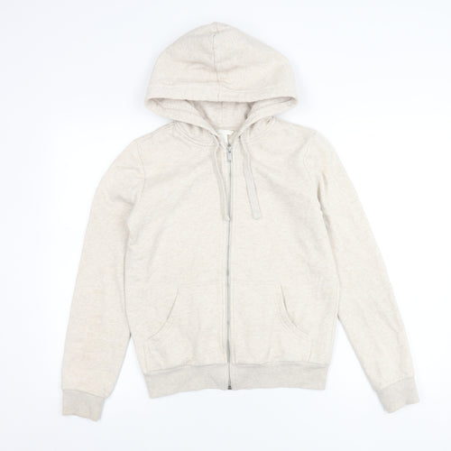 H&M Women Beige XS Basic Jacket with Hood