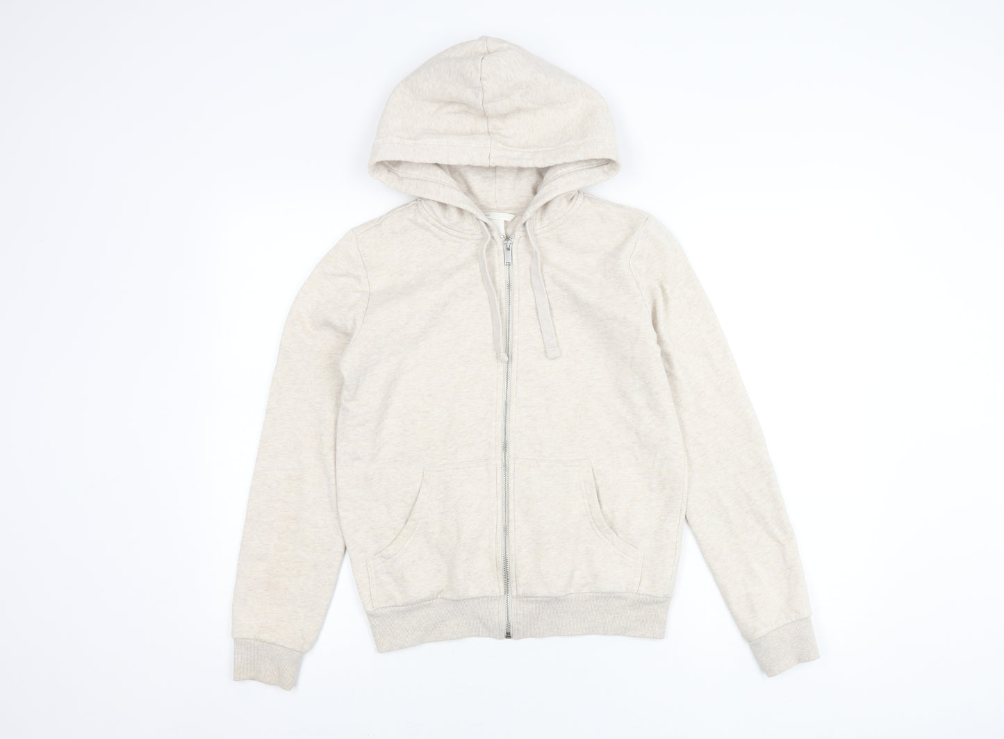 H&M Women Beige XS Basic Jacket with Hood