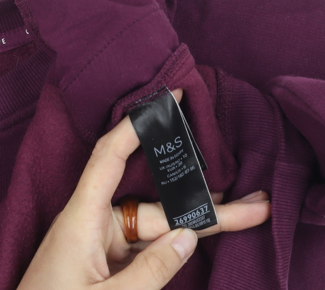 Marks and Spencer Women’s Purple Pullover Sweatshirt Size 10
