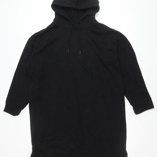 Women's Black Hoodie, Long Sleeve, Size 10, S, Drawstring