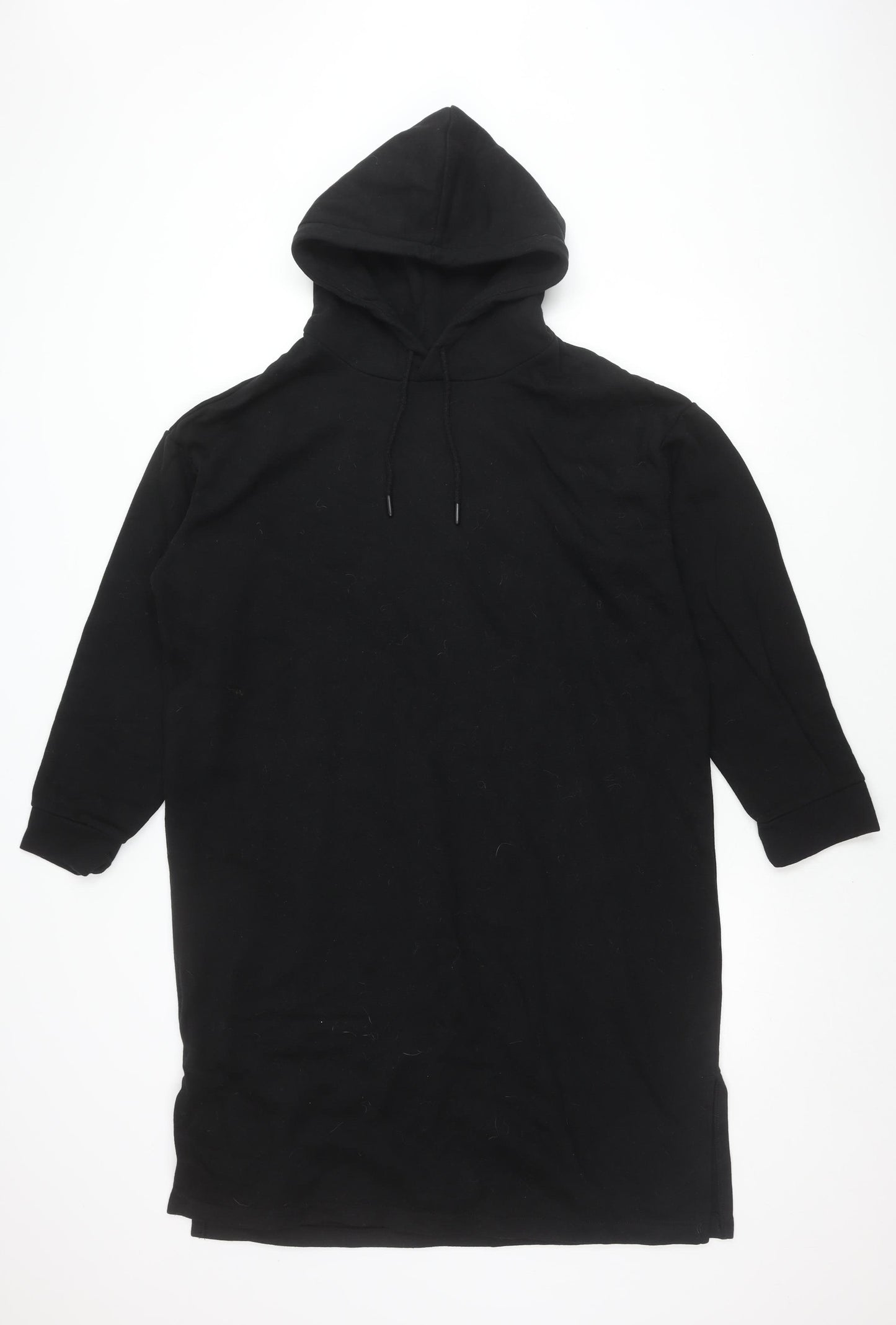 Women's Black Hoodie, Long Sleeve, Size 10, S, Drawstring