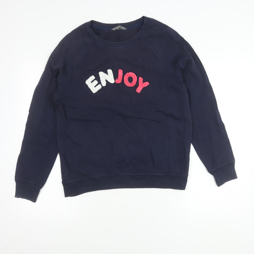 Marks and Spencer Women's Blue Pullover Sweatshirt Size 10