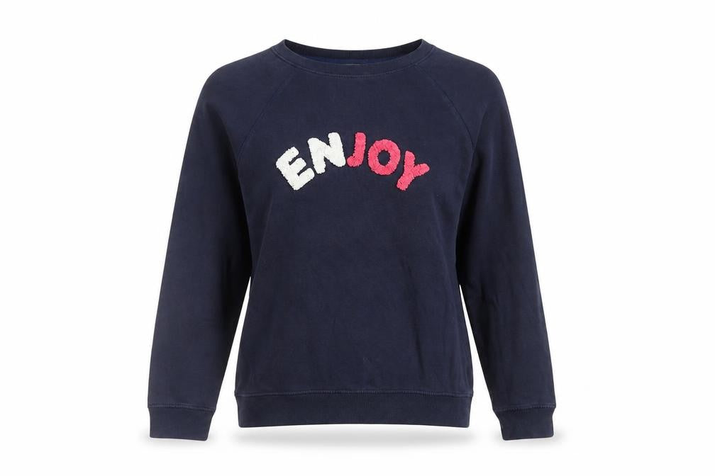 Front view of Marks & Spencer Women's Blue Pullover Sweatshirt, size 10