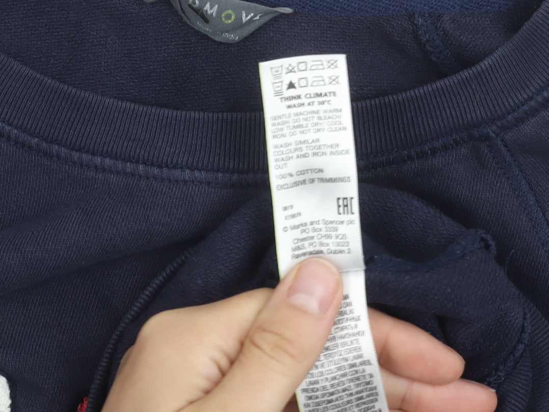 Marks and Spencer Women's Blue Pullover Sweatshirt Size 10