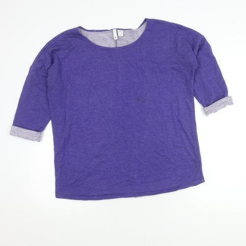 H&M Women's L Purple Pullover Jumper