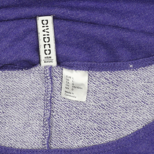 H&M Women's L Purple Pullover Jumper