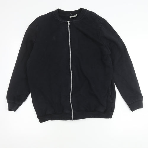 ASOS Women's Black Bomber Jacket Size 12 Casual