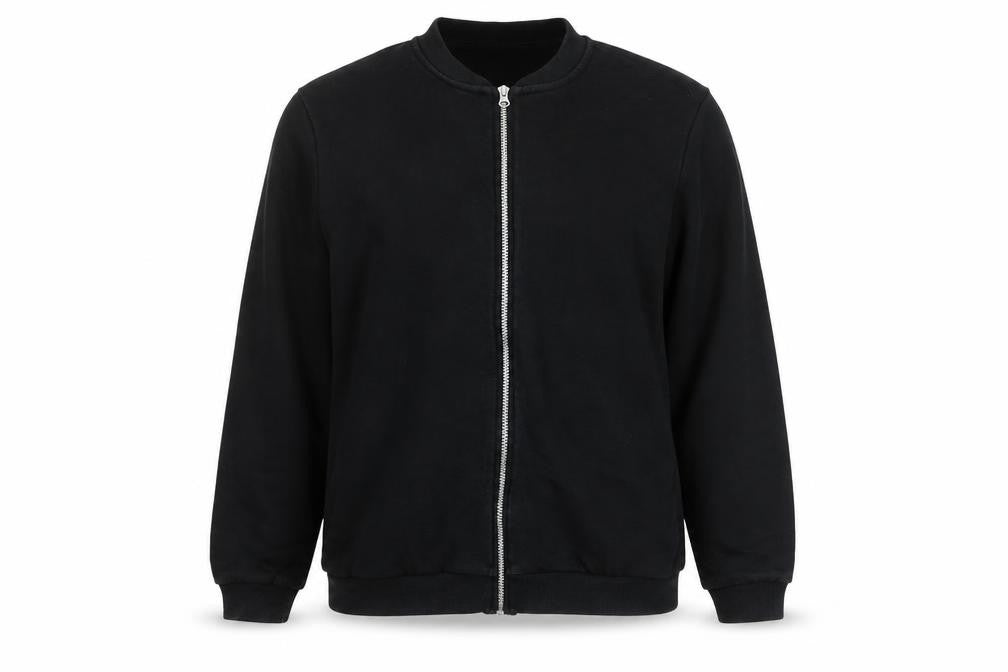Front view of ASOS Women's Black Bomber Jacket, size 12, Casual