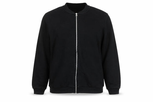 Front view of ASOS Women's Black Bomber Jacket, size 12, Casual