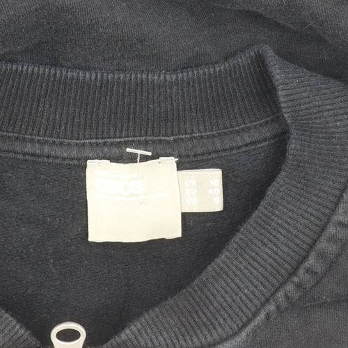 ASOS Women's Black Bomber Jacket Size 12 Casual
