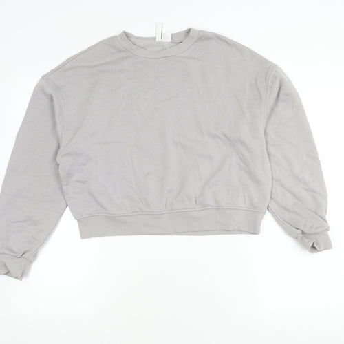 H&M Women's Grey Pullover Sweatshirt Size 8