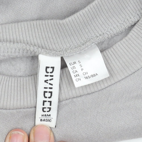 H&M Women's Grey Pullover Sweatshirt Size 8