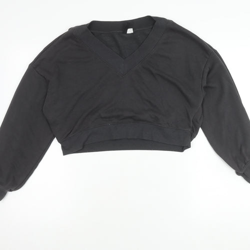 Divided Women's Black XS Pullover V-Neck Jumper