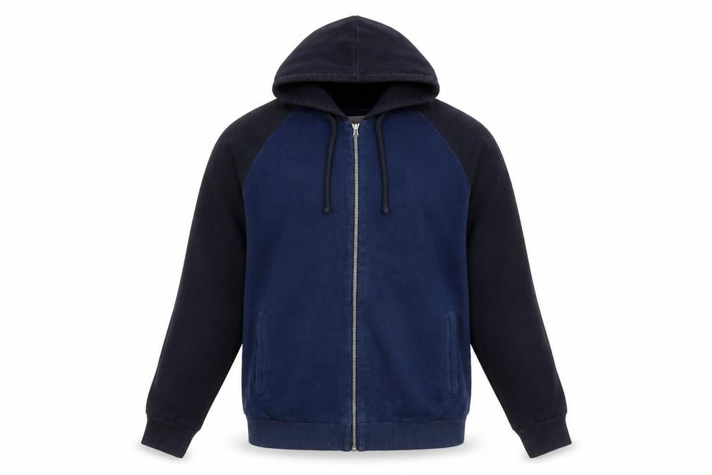 Front view of Next Men's Blue Hooded Jacket M - Casual Cotton Style