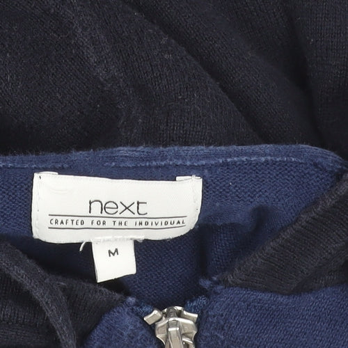 Next Men's Blue Hooded Jacket M - Casual Cotton Style