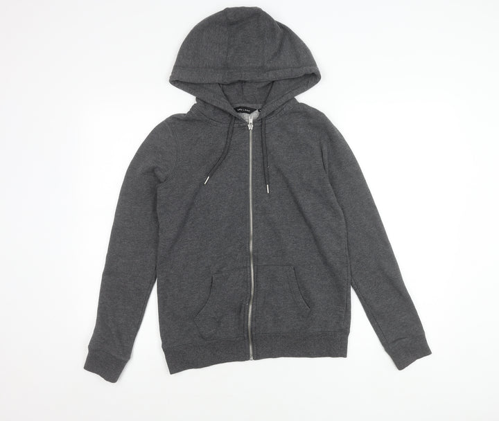 New Look Women's Grey Basic Hooded Jacket Size 8
