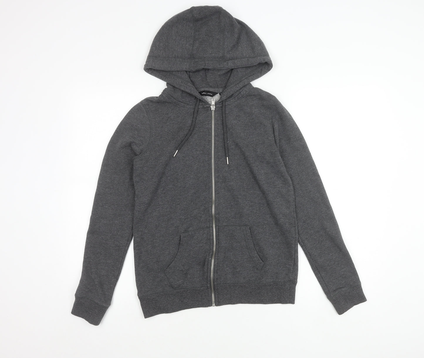 New Look Women's Grey Basic Hooded Jacket Size 8