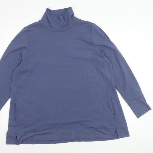 H by Halston Women’s Blue 2XL Pullover Roll Neck Jumper