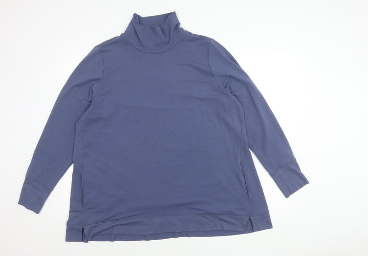 H by Halston Women’s Blue 2XL Pullover Roll Neck Jumper