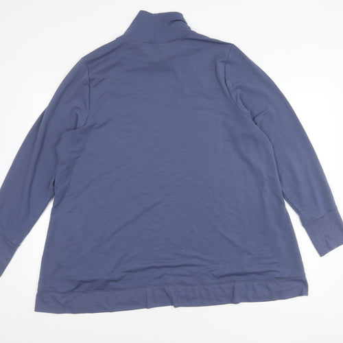 H by Halston Women’s Blue 2XL Pullover Roll Neck Jumper