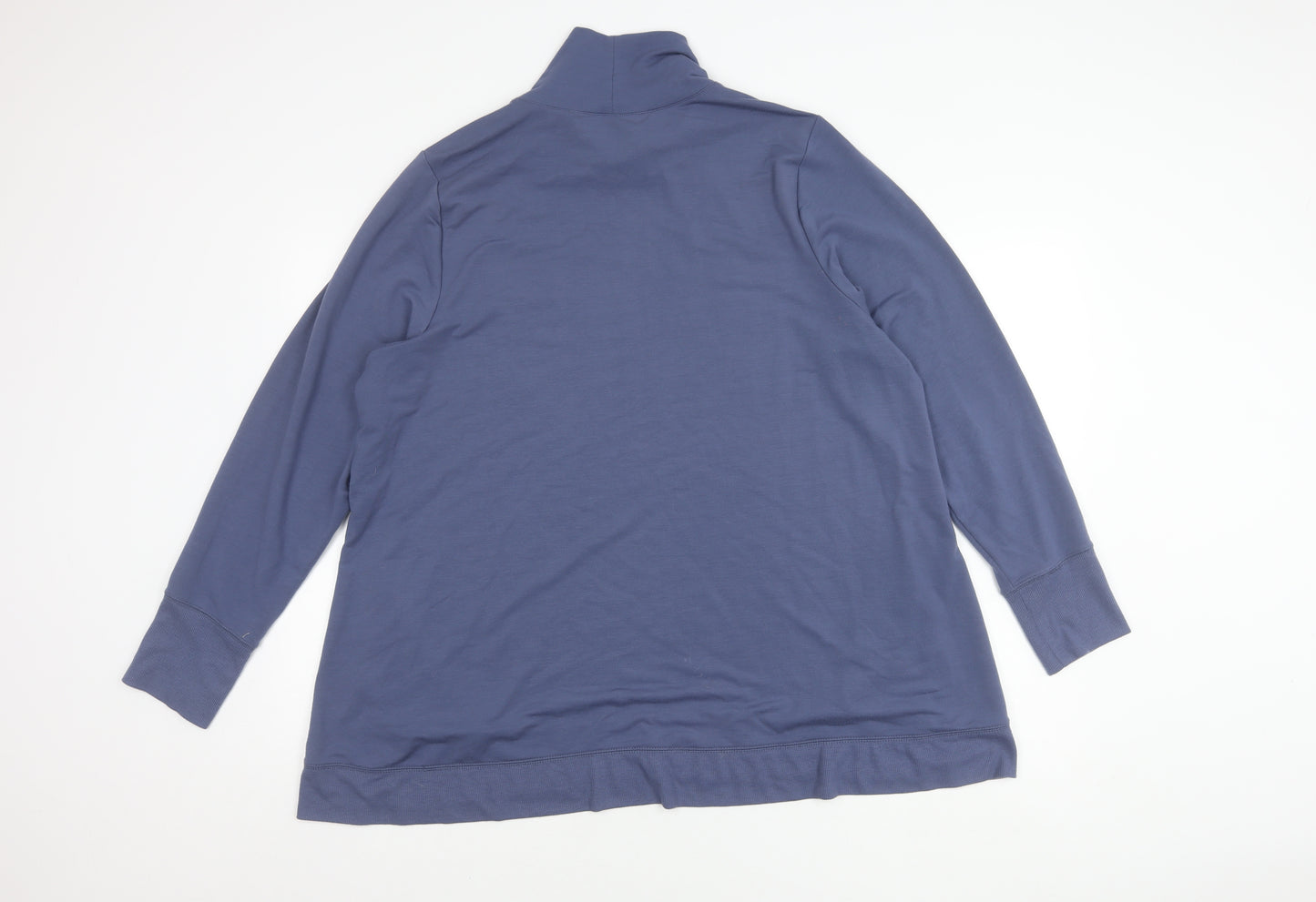 H by Halston Women’s Blue 2XL Pullover Roll Neck Jumper