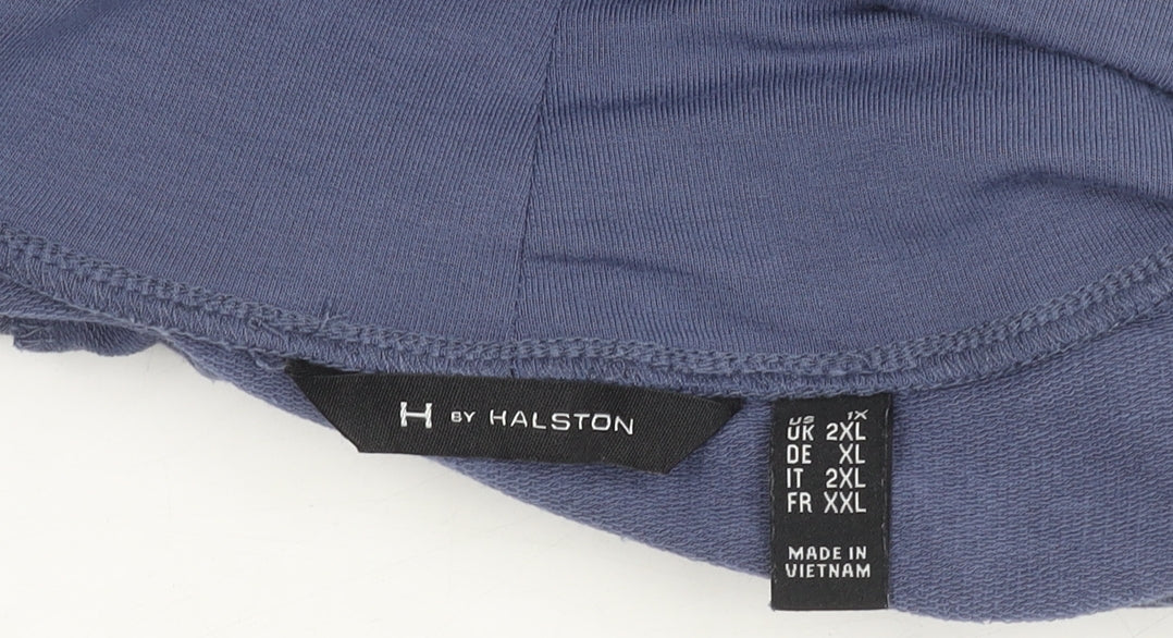 H by Halston Women’s Blue 2XL Pullover Roll Neck Jumper
