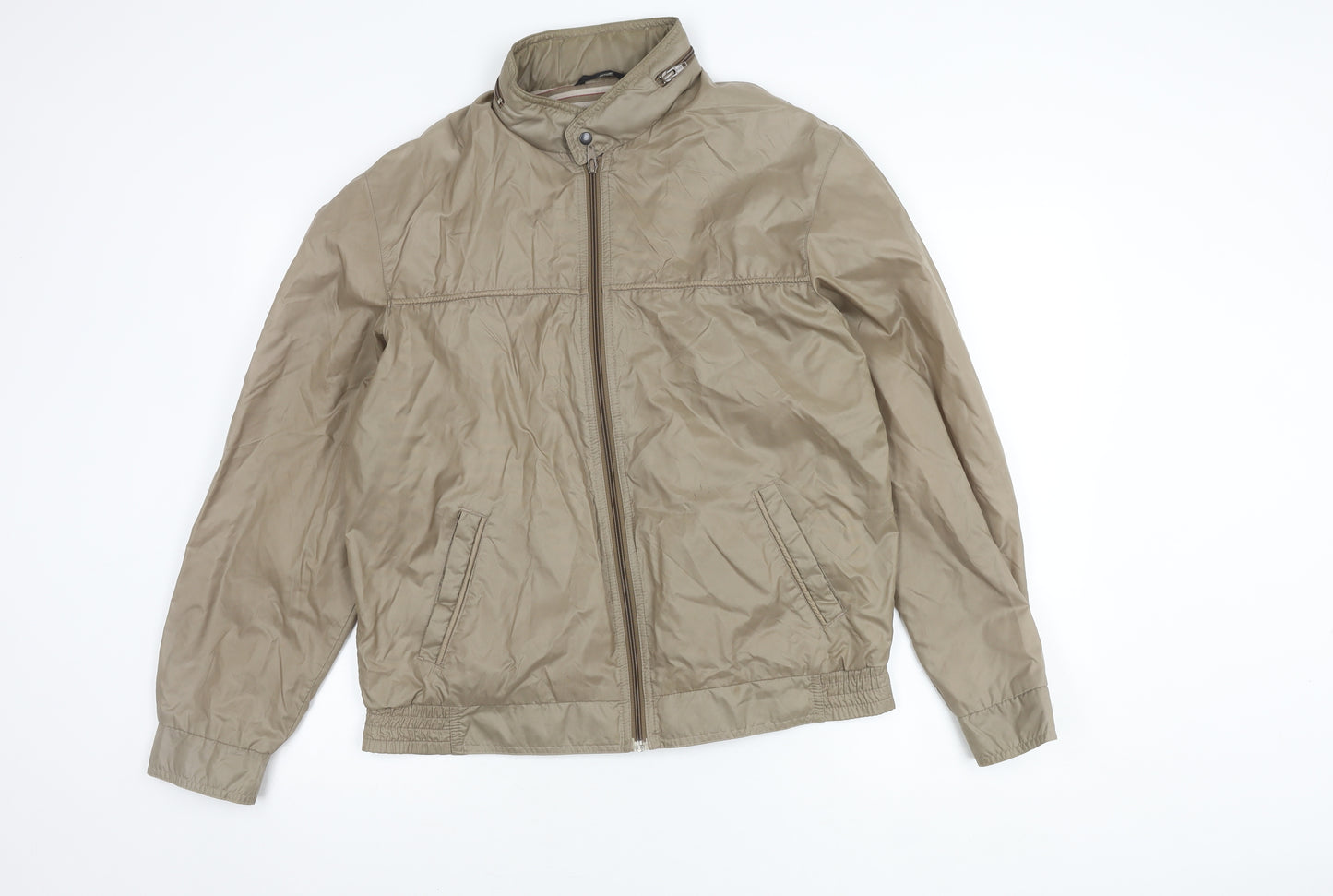 BHS Unisex Beige Bomber Jacket, M, Casual Lightweight