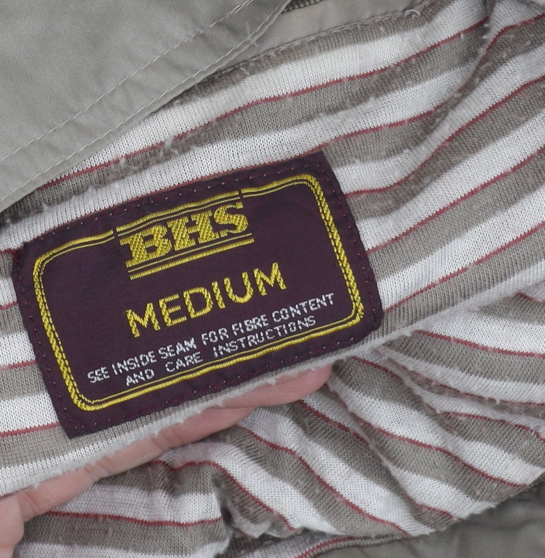 BHS Unisex Beige Bomber Jacket, M, Casual Lightweight