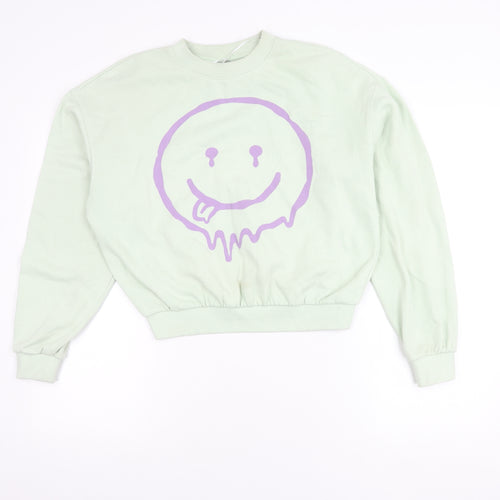 H&M Women's Green Sweatshirt Size S