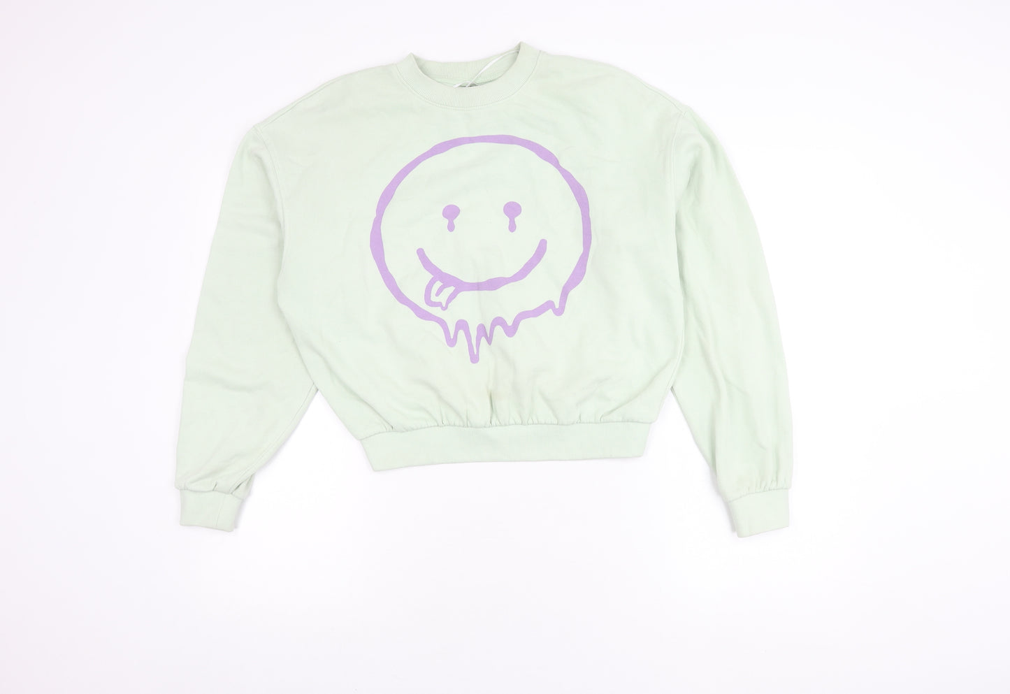 H&M Women's Green Sweatshirt Size S