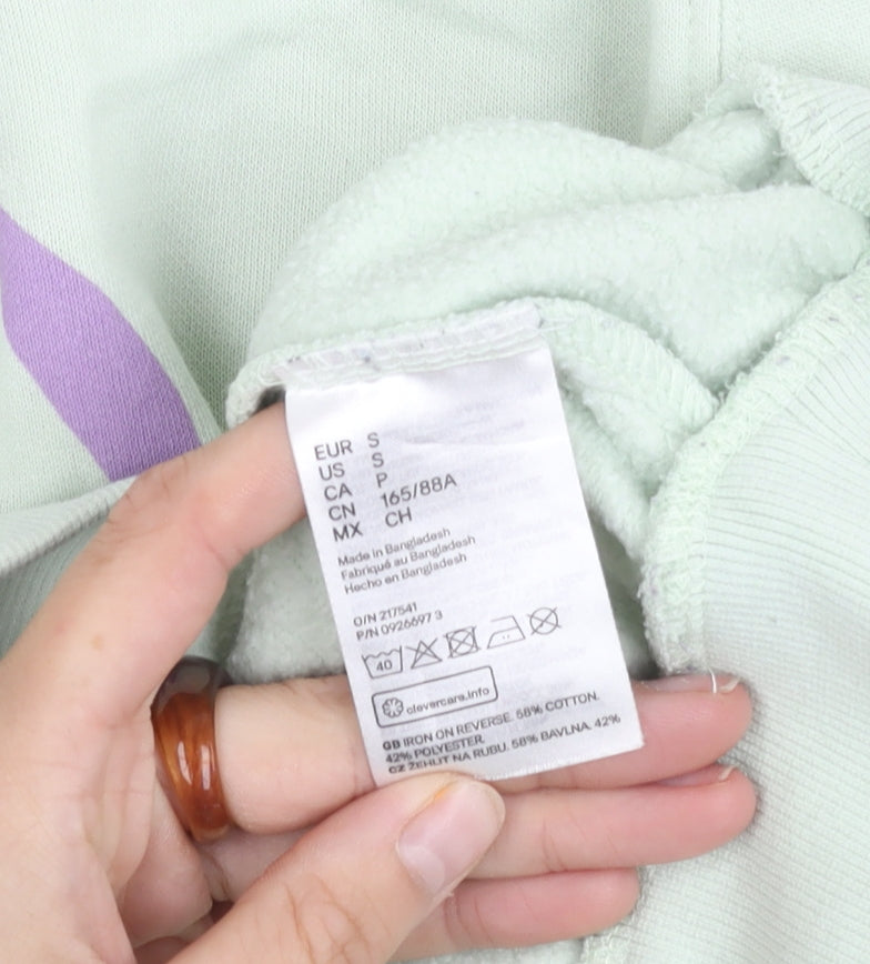 H&M Women's Green Sweatshirt Size S