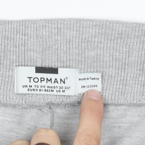 Topman Grey Jogger Trousers Men M Elastic Waist