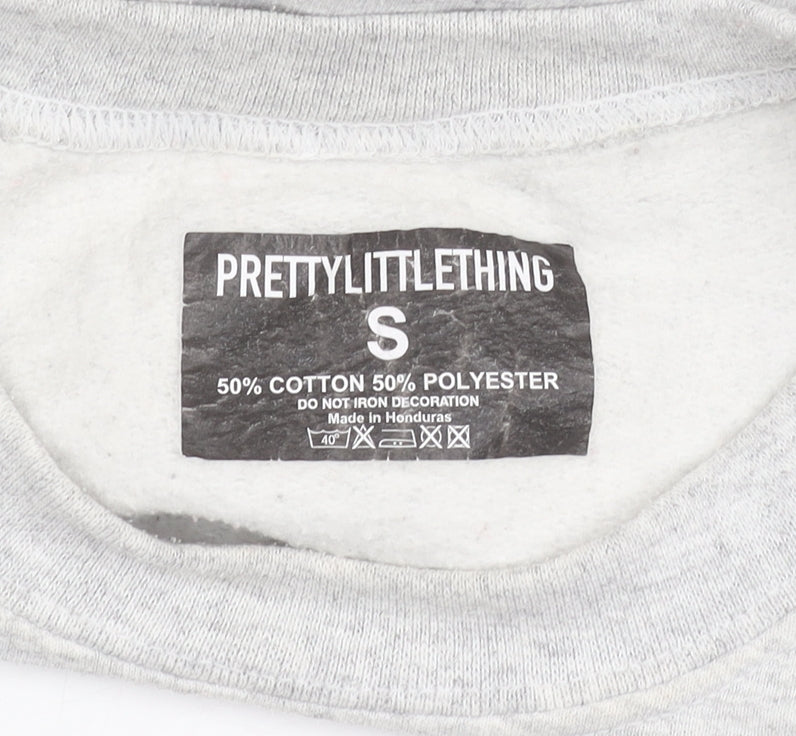 PrettyLittleThing Women’s Grey Pullover Sweatshirt S