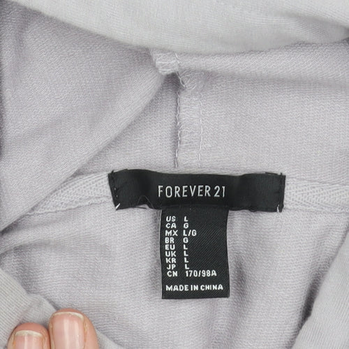 Forever 21 Women's Purple Cropped Hoodie Jacket M