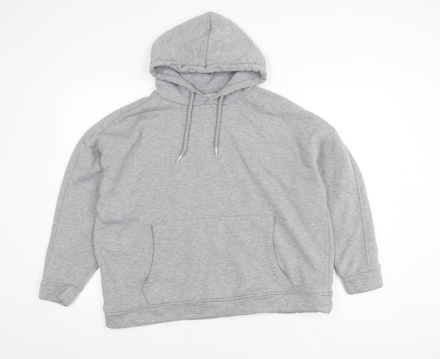 Next Men's Grey Pullover Hoodie, Size M, Fleece